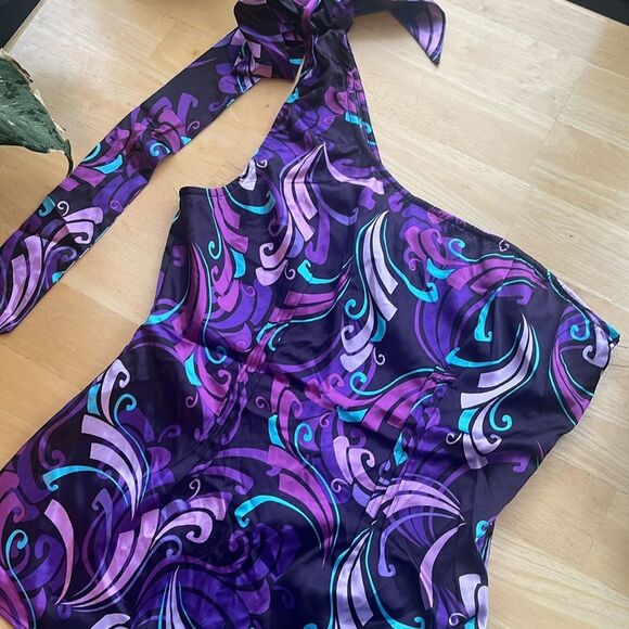 Vintage Y2K Guess One Shoulder Patterned Tie Top Medium - Picture 2 of 3